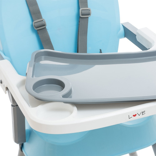 Silla De Comer Bebe 3 En 1 Love 660 Convertible Booster Color Celeste Silla Convertible