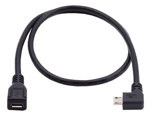 Cable Micro Usb 2.0 0,5 M En Ángulo Recto