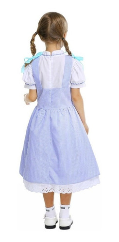 Imagem 2 de 6 de Fantasia Infantil Dorothy Festa Mágico De Oz Vestido Xadrez
