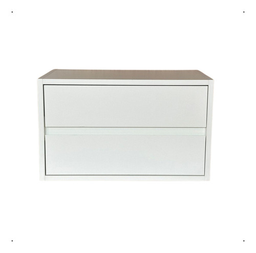 Mesa de Cabeceira Suspensa Com 2 Gavetas Pequena Moderna Retro Sala Quarto 40x30x30cm