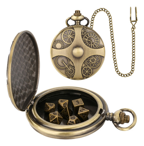 (3 #mold) Y Elegante Juego De Reloj De Bolsillo Con Dados Po