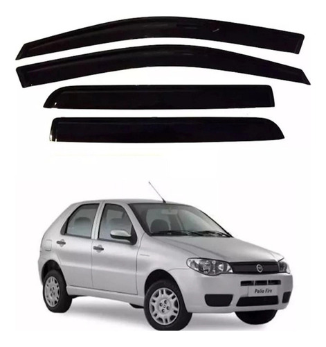 Deflectores Fiat Palio Siena Fire Coliza Encastrables X 4 Negro