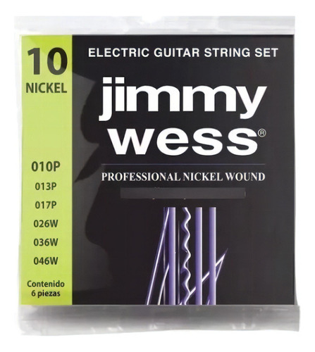 Cuerdas Para Guitarra Eléctrica Jimmy Wess Jwge-1010