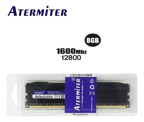 Memória Atermiter Ddr3 8gb 1600mhz Preto Gamer