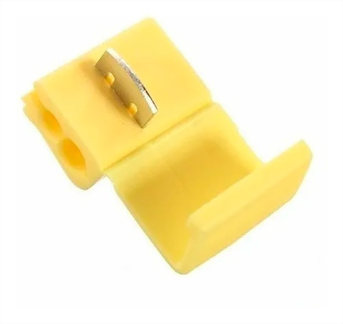 250pçs Conector Derivação Emenda Cabos Fios Amarelo 4 A 6mm