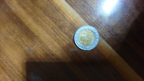 Moneda De Colección De Cinco Nuevos Pesos Error Acuñación 93