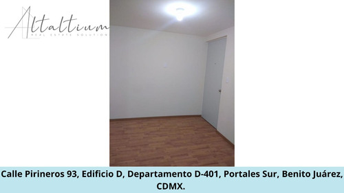 Se Vende Departamento En Calle Pirineros 93, Edificio D, Departamento D-401, Portales Sur, Benito Juárez, Cdmx. Pds31-di