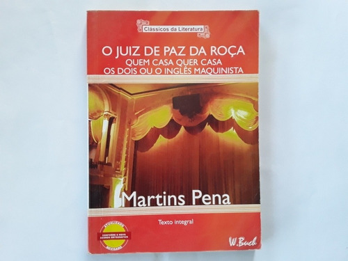 Livro Martins Pena O Juiz De Paz Da Roça