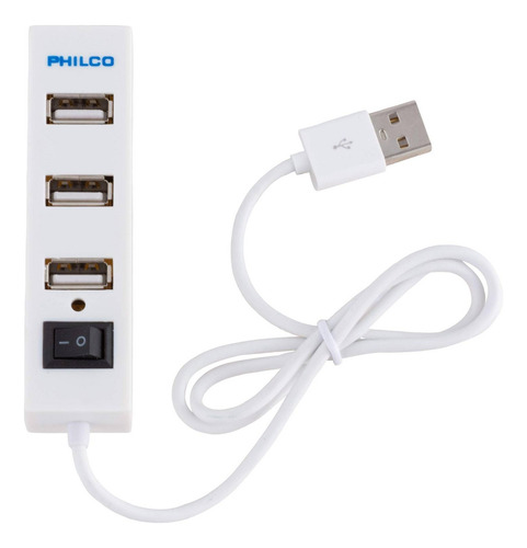 Mini Hub Usb 2.0 Philco Blanco 4p