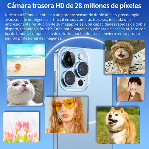 Celular Android I15 Pro Max Teléfonos Inteligentes De 6.5 Pu