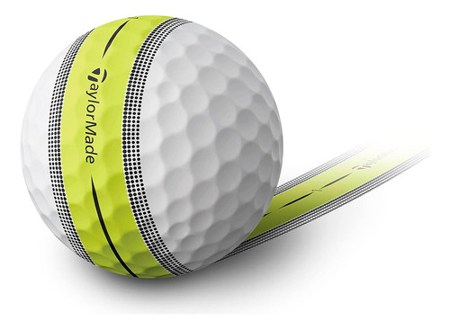 Bolas de golfe Taylormade Tour Response Stripe X12, cor branca C/amarela