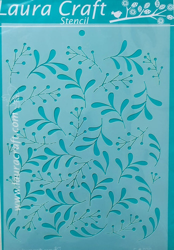 Stencil Laura Craft Fondos De Hojas Y Arabescos
