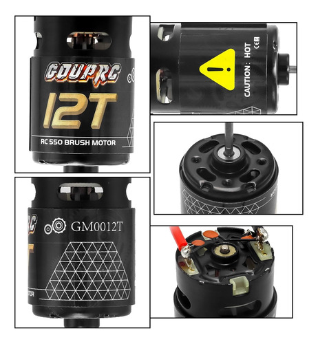 Gouprc 550 12t Motor Cepillado Para Traxxas 1:10 Rc Crawler