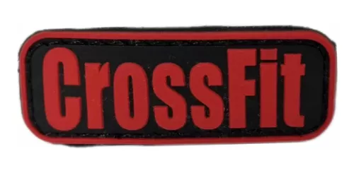 Parches Pvc Crossfit Rojo & Fitness Con Velcro