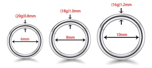 Pendiente De Aro De Titanio Piercing G23 Astm F136 Al Por
