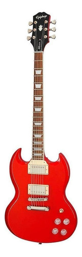 Guitarra Eléctrica EpiPhone Modern Sg Sg Muse De Caoba Scarlet Red Metallic Metalizado Con Diapasón De Laurel Indio