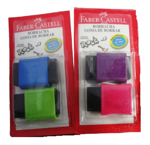 Borrador Goma Escolar Faber Castell Con Protector X 2unidads