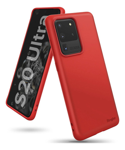 Estuche Funda | Ringke Air S | Para Samsung Galaxy S20 Ultra | Color Rojo | Silicona Premium | Suave Al Tacto | Ajuste Perfecto | Acabados Premium | Protección Antichoque
