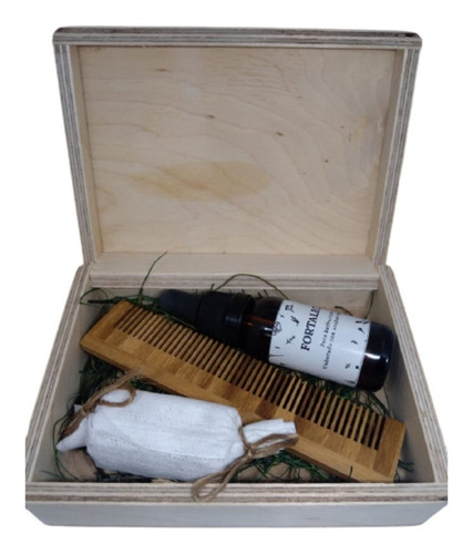 Kit Peinilla Bambu + Fortalecedor Barba+ Jabón Facial Hombre