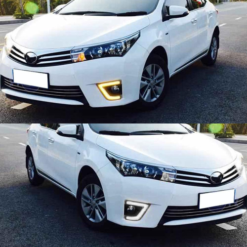 Luz Led C/ Moldura L/r Com Seta E Drl Para Corolla 15 Ao 17
