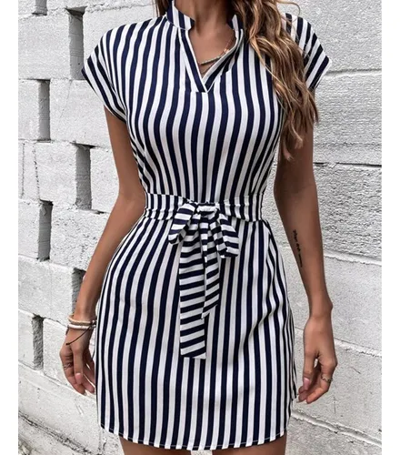 Vestido casual de rayas cheap