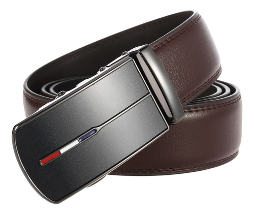 Cinturón Para Hombre, Piel De Vaca Auténtica, Casual, De Neg
