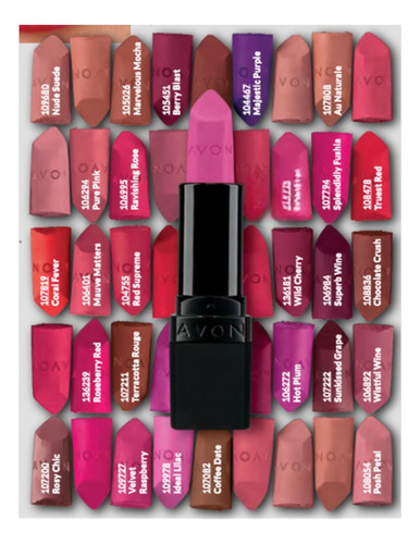 Labial Ultra Matte Tono Wild Cherry Ultra Color Avon