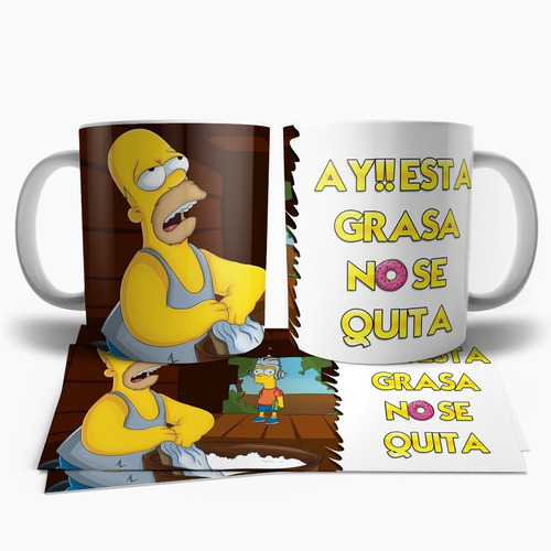 Homero Esta Mancha No Se Quita Taza Tu Propio Estilo Blanco