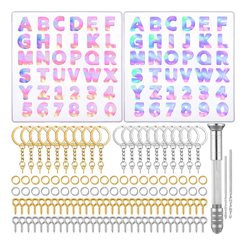 Juego De 2 Moldes De Resina Con Letras Del Alfabeto Hacia At