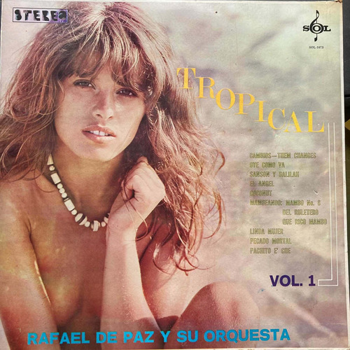 Tropical Vol 1 Rafael De Paz Y Su Orquesta Disco De Acetato