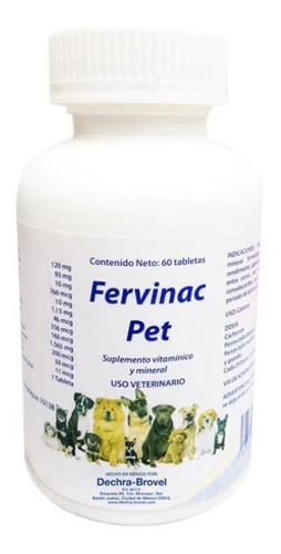 Fervinac Pet Para Perros Y Gatos Con 60 Tabletas Ms