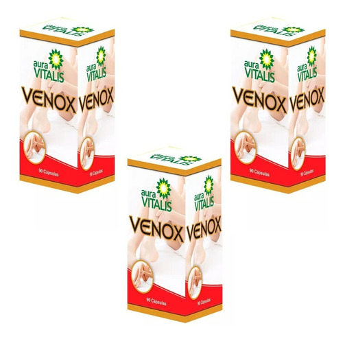 Venox Capsulas Auravitalis 90cap Pack 3 Unid