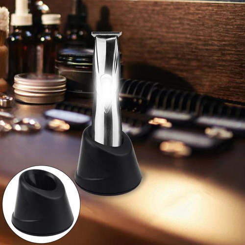 Base De Soporte De Carga Negra Para Cortapelos Eléctricos