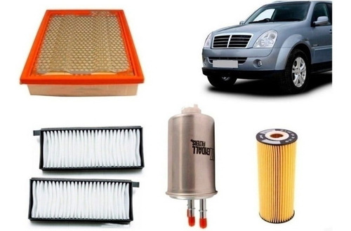 Filtro Ssangyong Rexton 2.9 02/06 Kit :aire+a/c+petrol+aceit