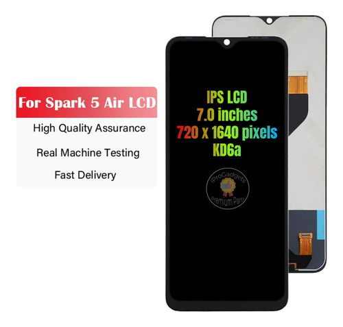 Zc Pantalla Táctil Lcd Display Para Tecno Spark 5 Air Kd6a Kd6