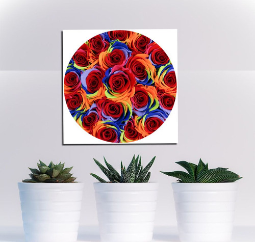 Vinilo Decorativo 30x30cm Rosas Colores Magic Flowers Rose