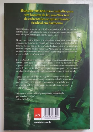 MISTBORN SEGUNDA ERA LIVRO 3 OS BRACELETES DA PERDIÇÃO BRANDON SANDERSON  LIVRO NOVO