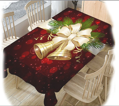 Bx Toalha De Mesa De Natal Tipo Sino Decoração De Nylon Não