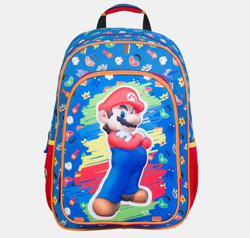 Mochila Super Mario Color Azul