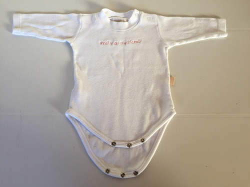 Body Cheeky Manga Larga Blanco De Algodon