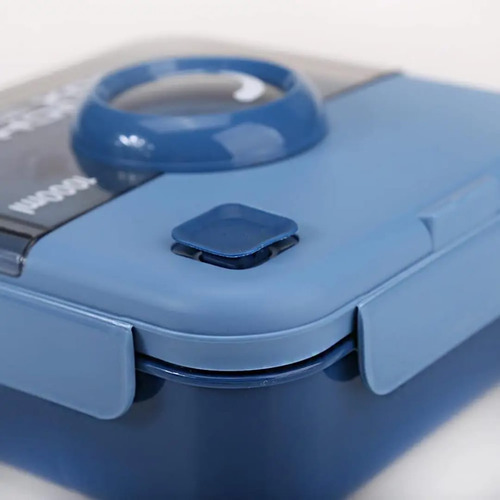 Taper Hermetico Antiderrame Vianda Lunchera Azul 1000ml