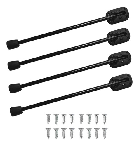 Pernas De Mesa Dobráveis De 4 Peças, Portáteis 33cm Preto