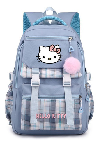 Chica De Mochila De Gato Kt De Dibujos Animados