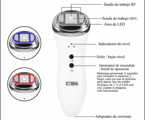 Mini Hifu Rf+ Masajeador Cuello Reducir Mejillas Arrugas
