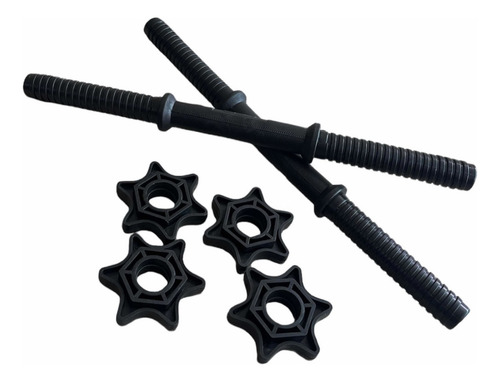 Kit Barra Recta Barra Z Y Mancuernas Pesas 100lbs Ajustables