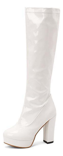 Botas De Tacón Alto Hasta La Rodilla De Moda Para Mujer Mult