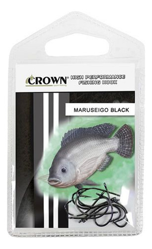 Anzol Para Pesca Com Fisga Maruseigo Black Nº32 C/5- Crown