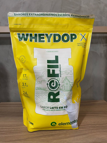 1x Wheydopx 900g Refil - Elemento Puro - Leite Em Pó