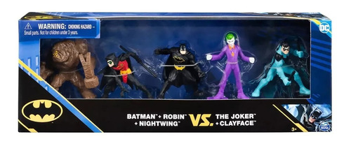 Set 5 Mini Figuras Batman Robin Joker Clayface 7cm Original