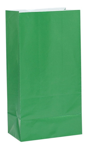 Bolsas De Papel Para Cotillones Verde X12